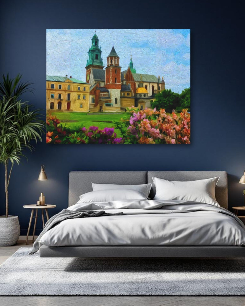 Krakow, Poland | Wawel Cathedral Spring Gardens | Original Series Gallery Canvas detail