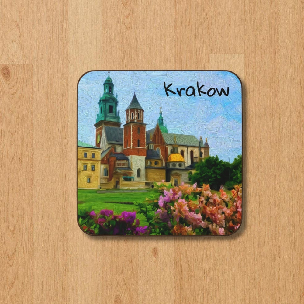Krakow, Poland | Wawel Cathedral Spring Gardens | Original Series Hardboard Coaster