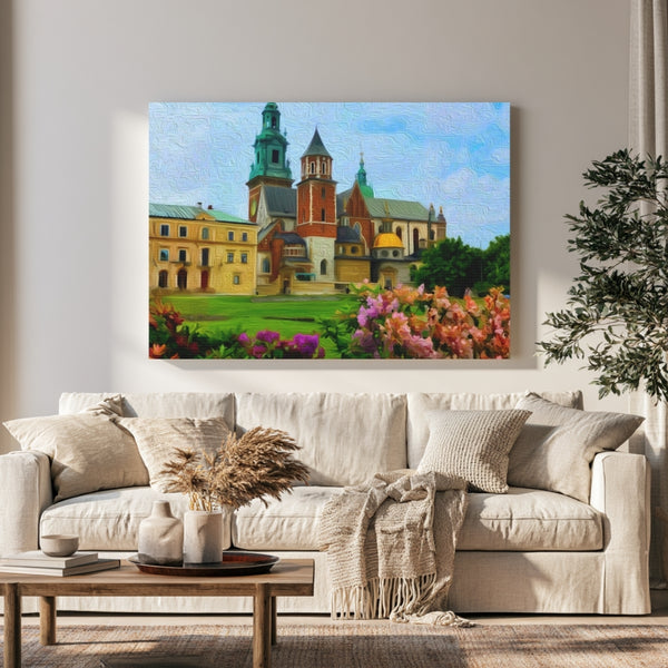 Krakow, Poland | Wawel Cathedral Spring Gardens | Original Series Gallery Canvas