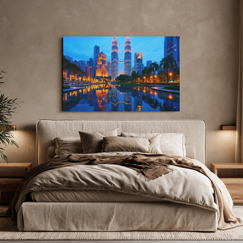 Twin Towers Night Reflection — Kuala Lumpur, Malaysia, view 6