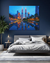 Twin Towers Night Reflection — study 1 thumbnail