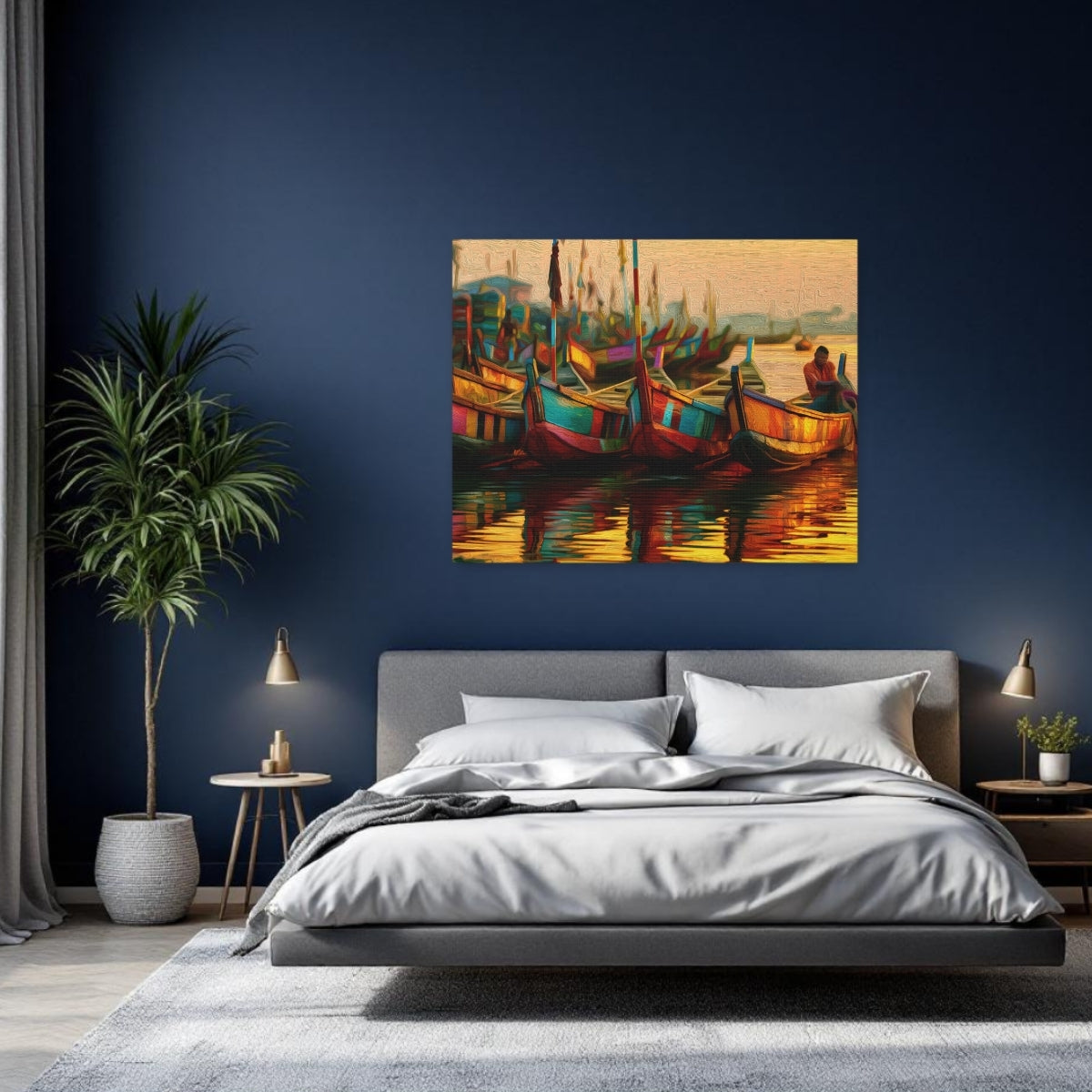 Lagos, Nigeria | Lagos Harbor Fishing Boats | Original Series Gallery Canvas detail