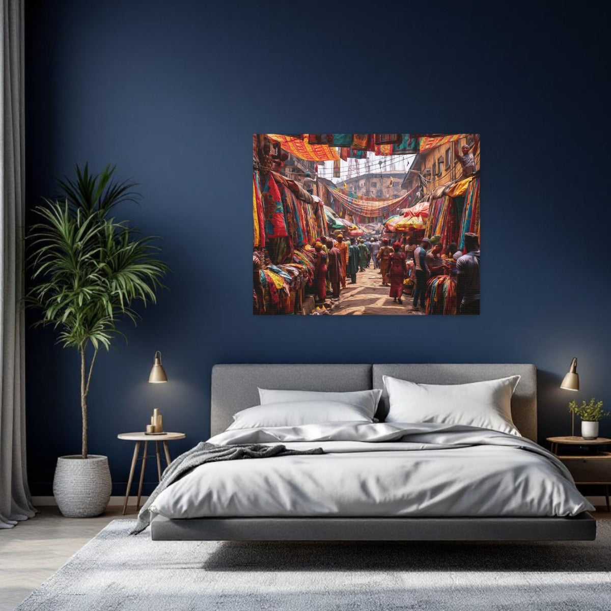 Lagos, Nigeria | Balogun Market Fabric Alley | Original Series Gallery Canvas detail