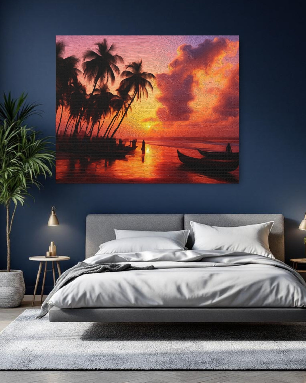 Lagos, Nigeria | Lagos Coastal Sunset Shoreline | Original Series Gallery Canvas detail