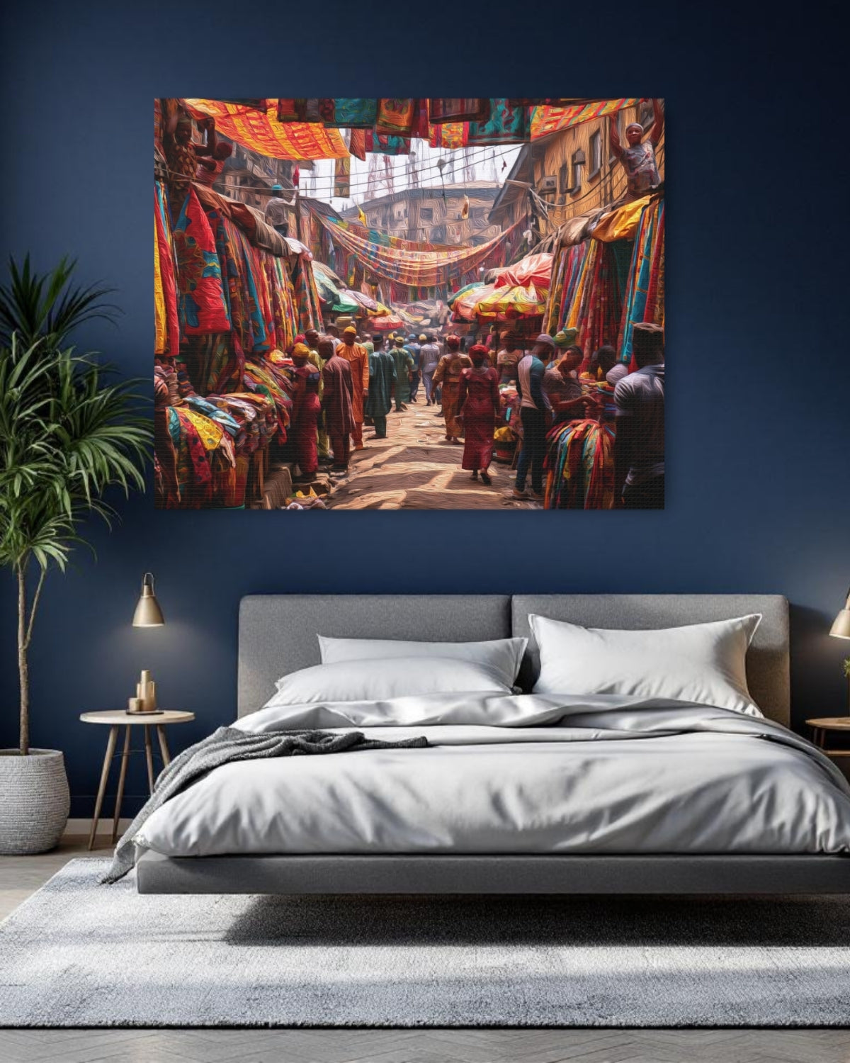 Lagos, Nigeria | Balogun Market Fabric Alley | Original Series Gallery Canvas detail