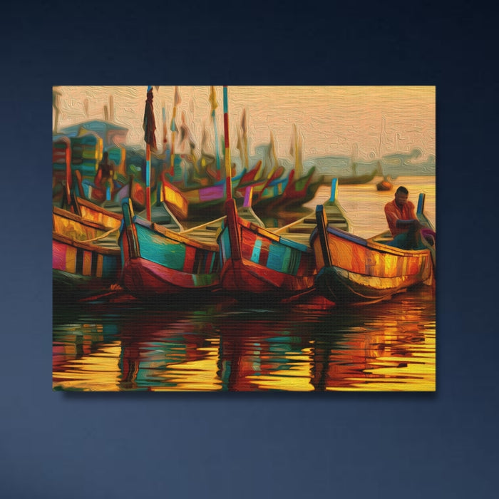 Lagos, Nigeria | Lagos Harbor Fishing Boats | Original Series Gallery Canvas
