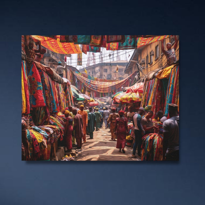 Lagos, Nigeria | Balogun Market Fabric Alley | Original Series Gallery Canvas