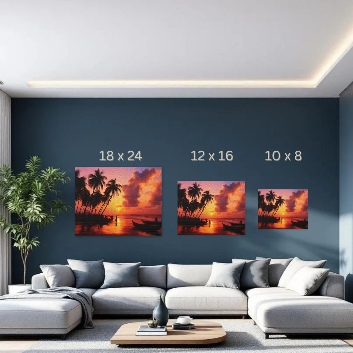 Lagos, Nigeria | Lagos Coastal Sunset Shoreline | Original Series Gallery Canvas detail