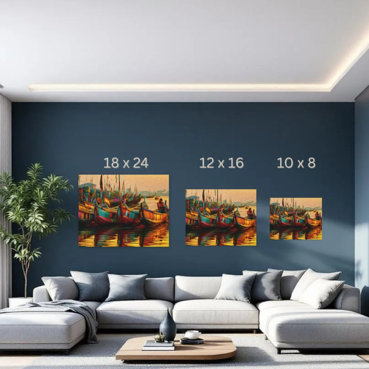 Lagos, Nigeria | Lagos Harbor Fishing Boats | Original Series Gallery Canvas detail