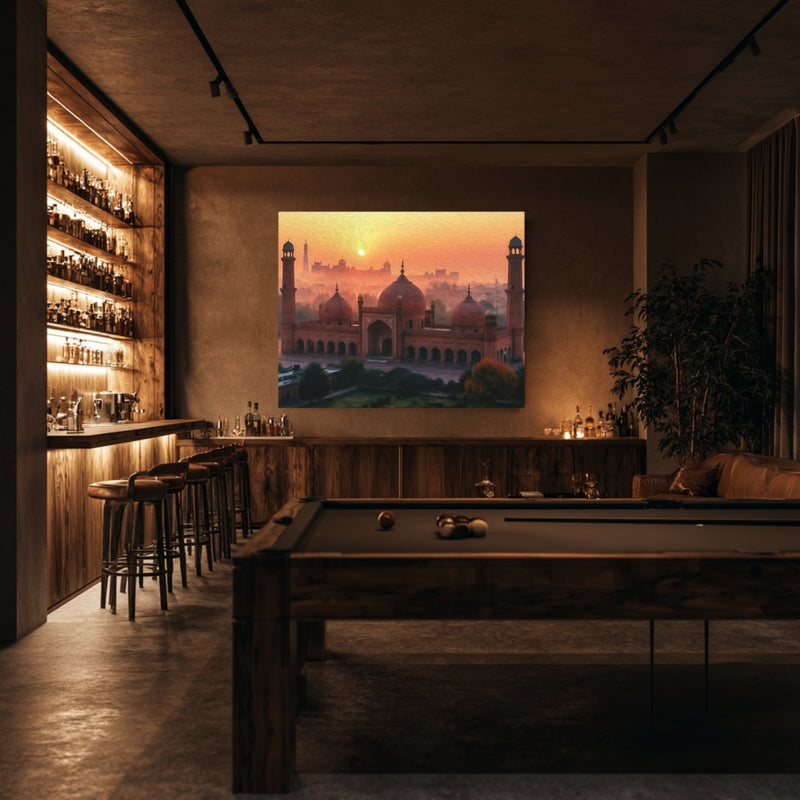 Badshahi Mosque at Sunset — Lahore, Pakistan, view 7
