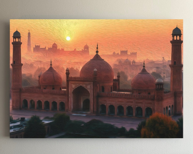 Badshahi Mosque at Sunset — Lahore, Pakistan