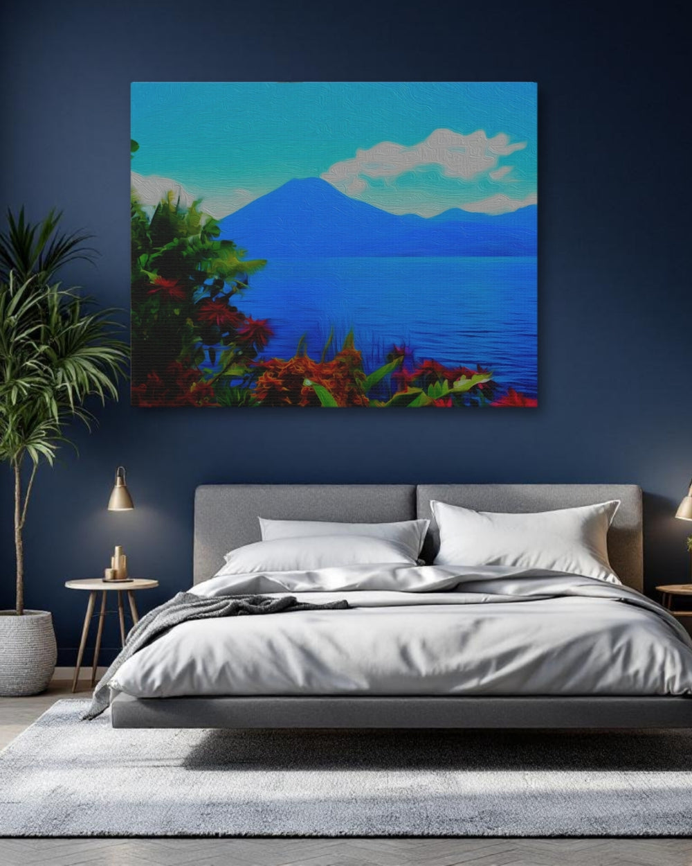 Lake Atitlan, Guatemala | Volcanic Lake Tropical Shore | Original Series Gallery Canvas detail