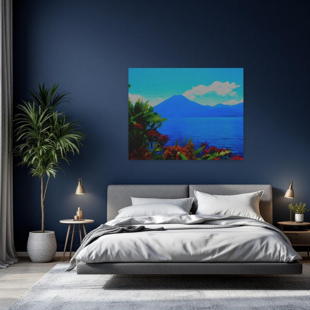 Lake Atitlan, Guatemala | Volcanic Lake Tropical Shore | Original Series Gallery Canvas detail