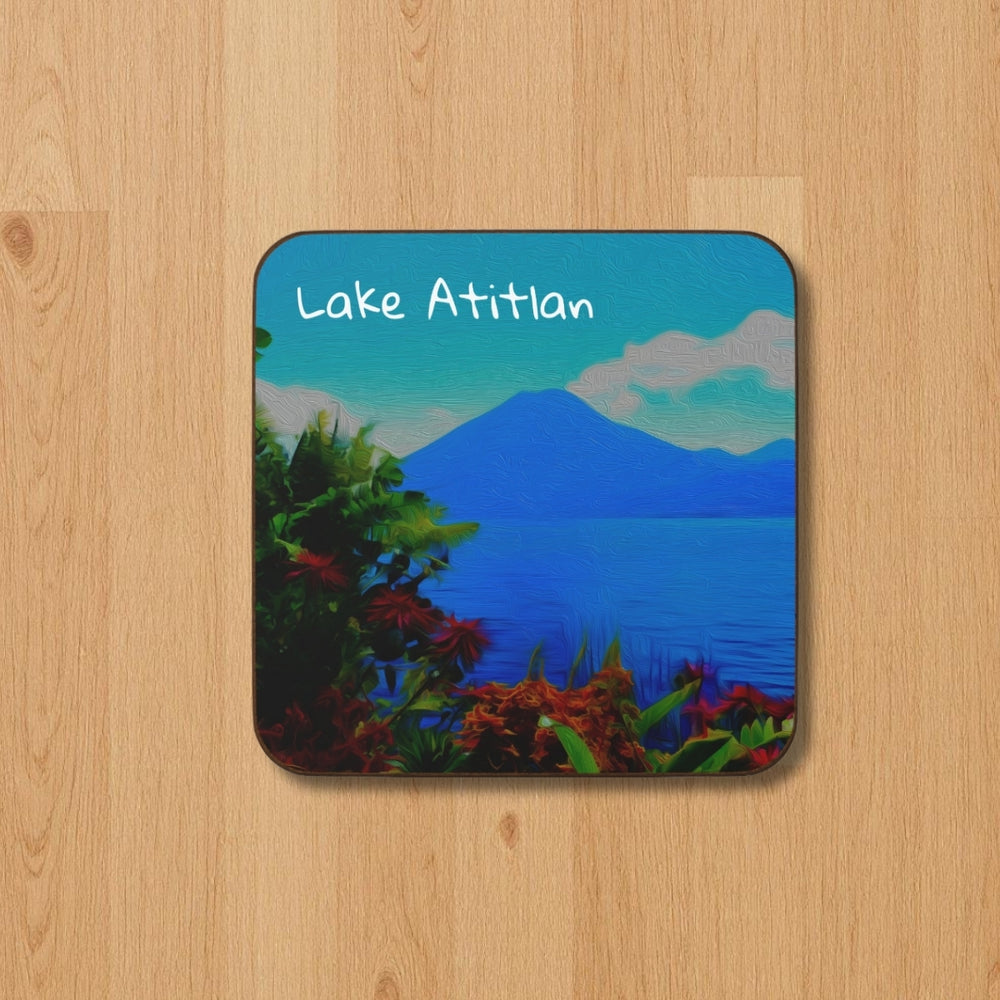 Lake Atitlan, Guatemala | Volcanic Lake Tropical Shore | Original Series Hardboard Coaster