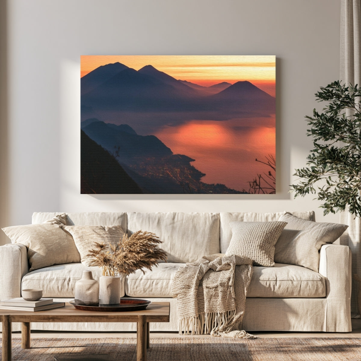 Lake Atitlan Volcano Sunrise — Lake Atitlan, Guatemala, view 1
