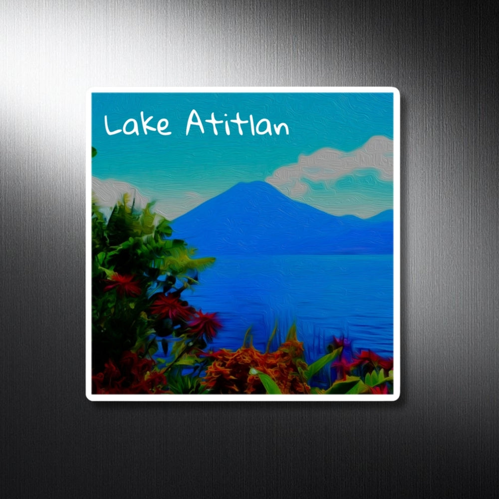 Lake Atitlan, Guatemala | Volcanic Lake Tropical Shore | Original Series Decorative Magnet