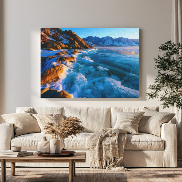 Lake Baikal, Russia | Rocky Shores Turquoise Waters | Original Series Gallery Canvas