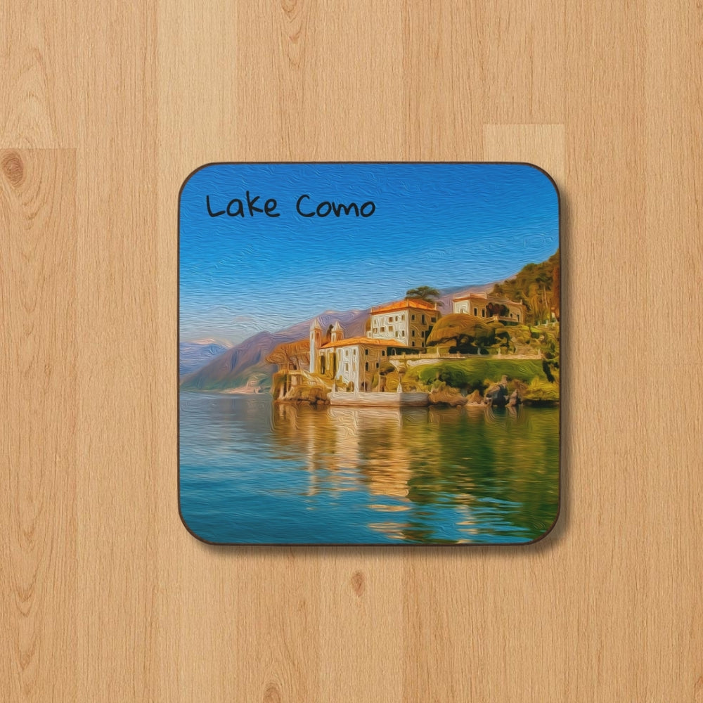 Lake Como, Italy | Lake Como Shoreline Villa | Original Series Hardboard Coaster