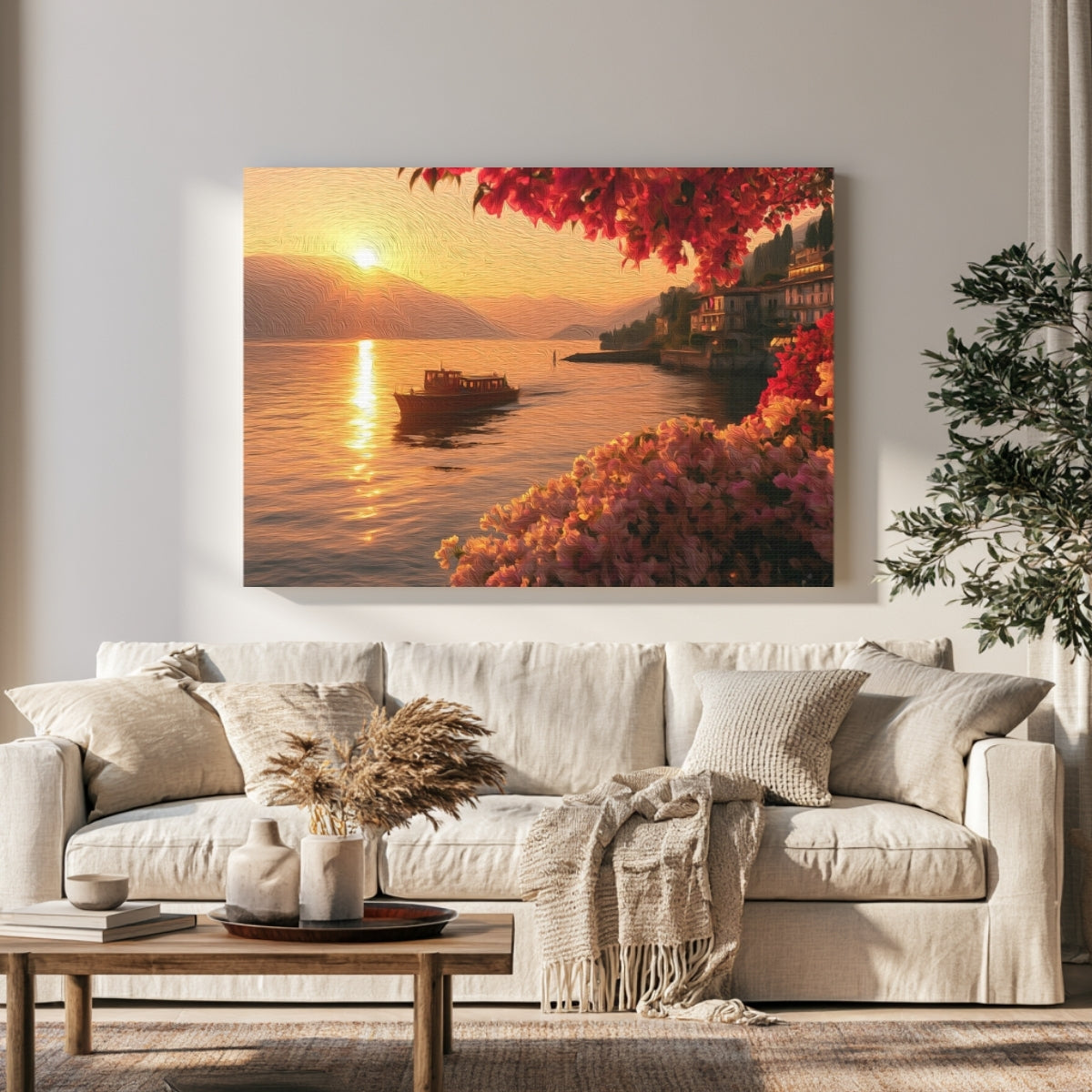 Lake Como Bellagio Sunset — Lake Como, Italy, view 1