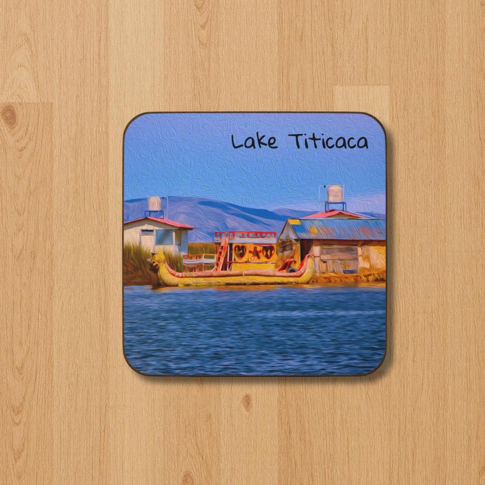 Lake Titicaca, Peru | Floating Islands Reed Boats | Original Series Hardboard Coaster