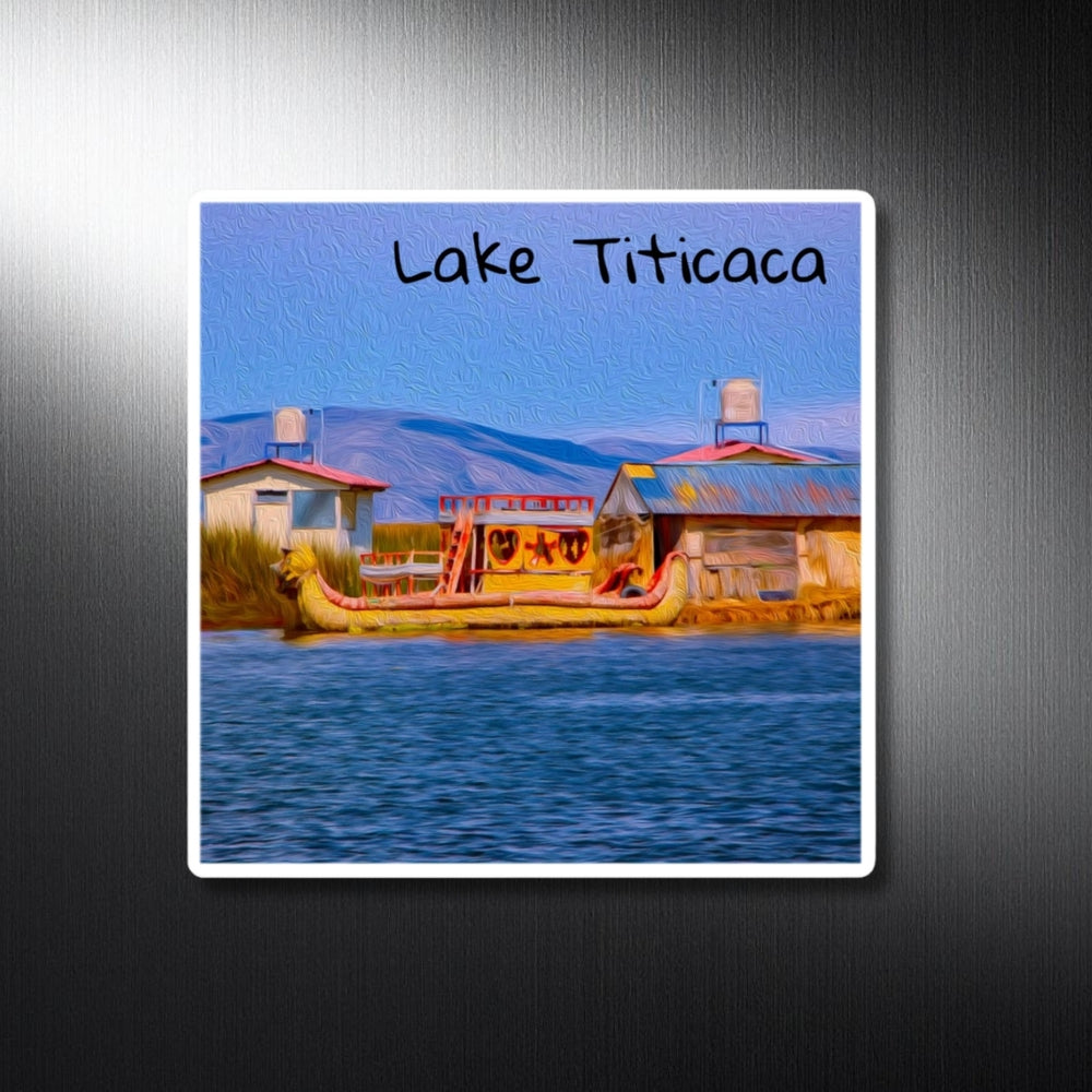 Lake Titicaca, Peru | Floating Islands Reed Boats | Original Series Decorative Magnet
