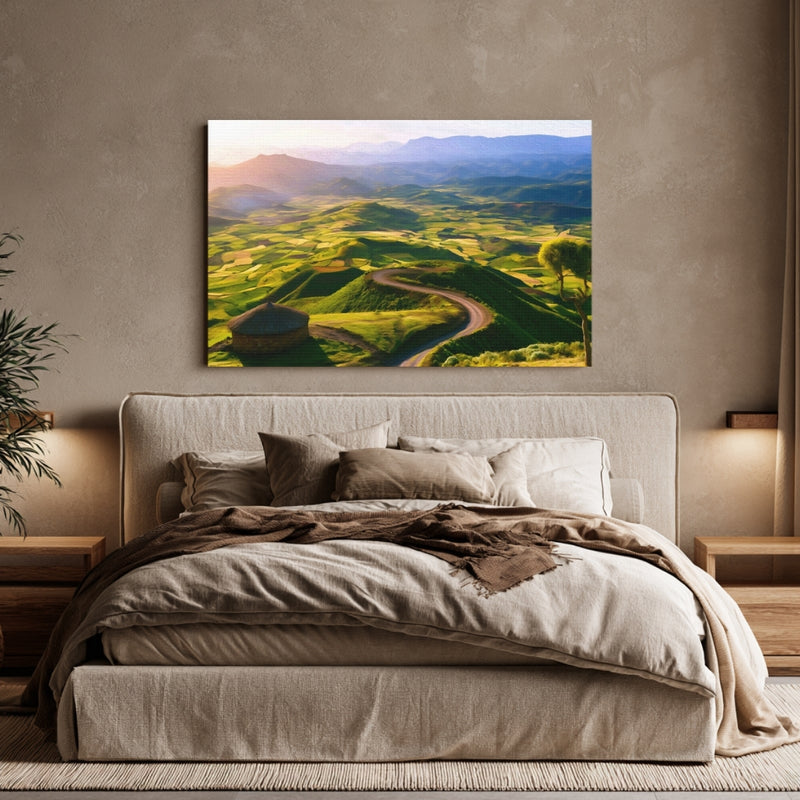 Ethiopian Highland Valley Road — Lalibela, Ethiopia, view 6
