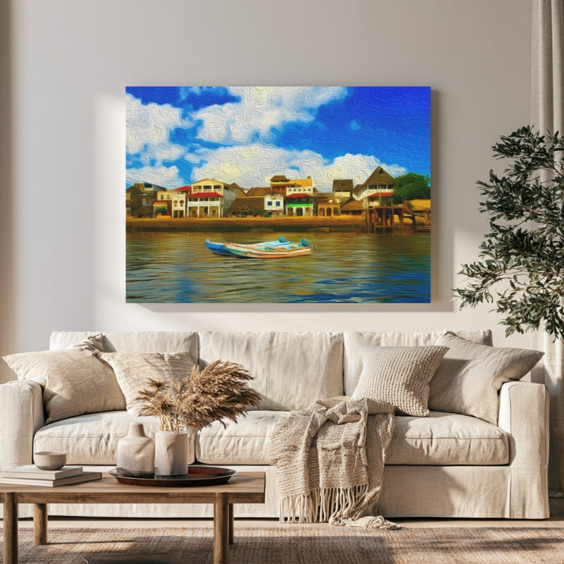 Lamu Waterfront Village Scene — Lamu Town, Kenya, view 1