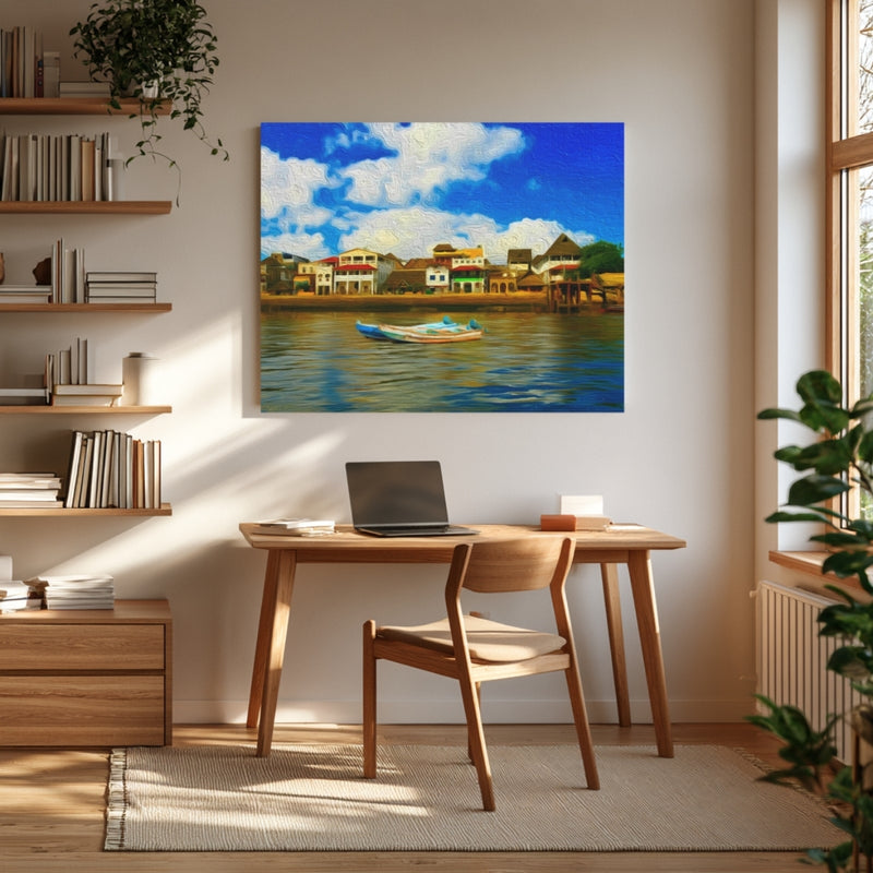 Lamu Waterfront Village Scene — Lamu Town, Kenya, view 4