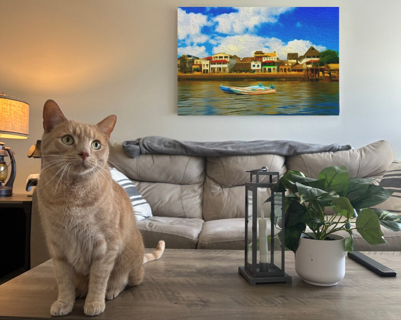 Lamu Waterfront Village Scene — Lamu Town, Kenya, view 2