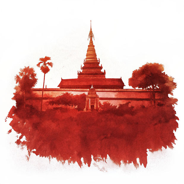 Laos watercolor