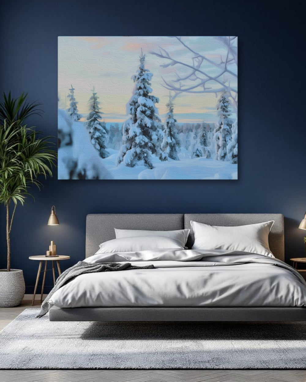 Lapland, Finland | Snowy Lapland Winter Forest | Original Series Gallery Canvas detail