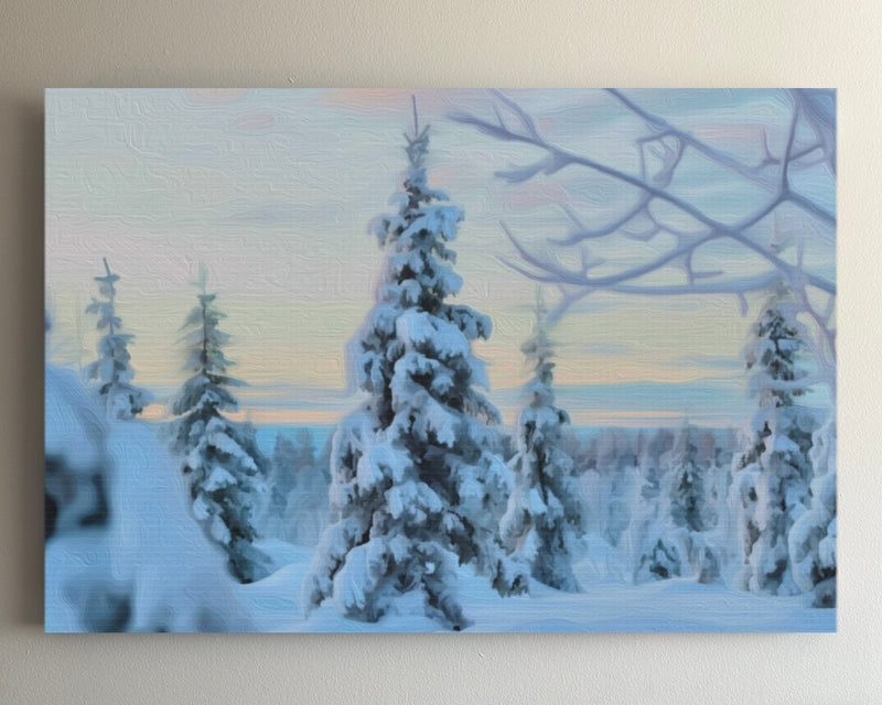 Snowy Lapland Winter Forest — Lapland, Finland