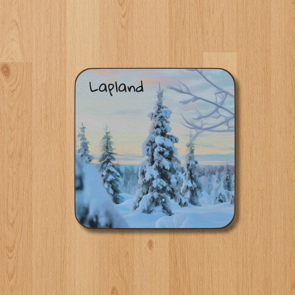 Lapland, Finland | Snowy Lapland Winter Forest | Original Series Hardboard Coaster