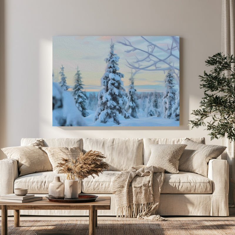 Snowy Lapland Winter Forest — Lapland, Finland, view 1