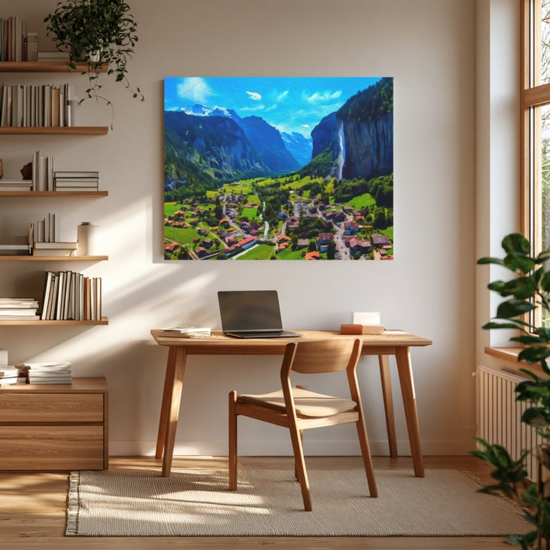 Staubbach Falls & Valley Village — Lauterbrunnen, Switzerland, view 4
