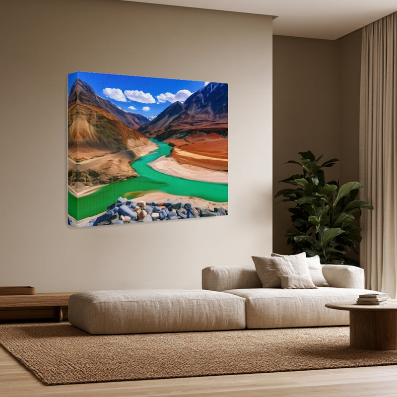 Indus Zanskar River Confluence — Leh Ladakh, India, view 3
