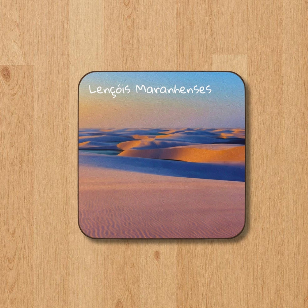 Lençóis Maranhenses, Brazil | Sand Dunes and Lagoons | Original Series Hardboard Coaster