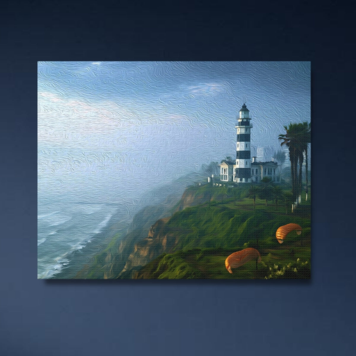 Miraflores Coastal Lighthouse Cliffs — Lima, Peru, study 4