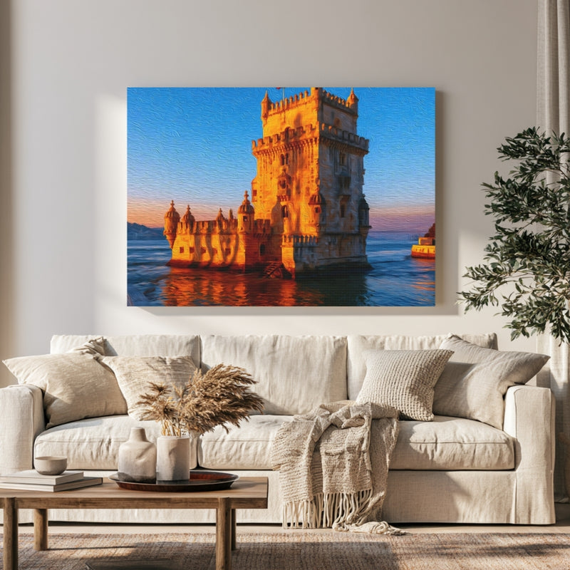 Belem Tower Tagus River in a room — Lisbon, Portugal