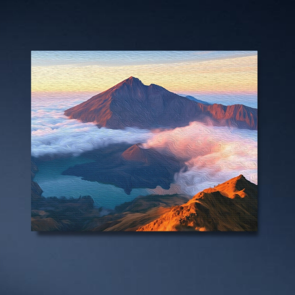 Mount Rinjani Volcano Sunrise — Lombok, Indonesia, close-up detail
