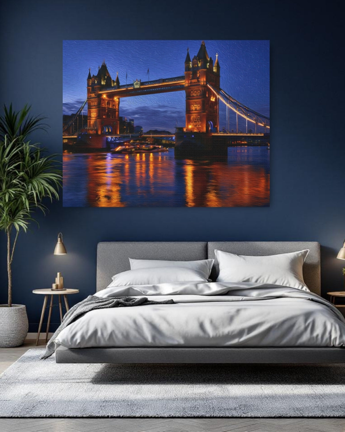 London, England | Tower Bridge Thames River | Original Series Gallery Canvas detail