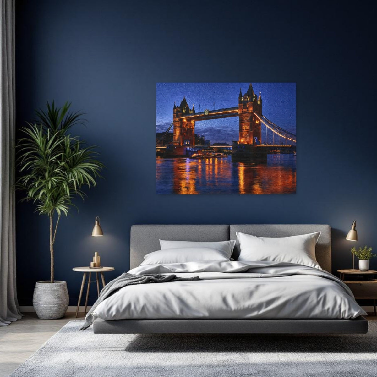 London, England | Tower Bridge Thames River | Original Series Gallery Canvas detail