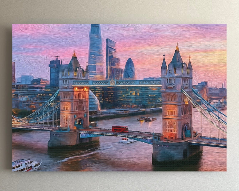 Tower Bridge Thames River — London, England