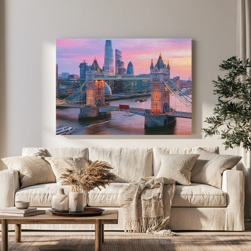Tower Bridge Thames River — London, England, view 1