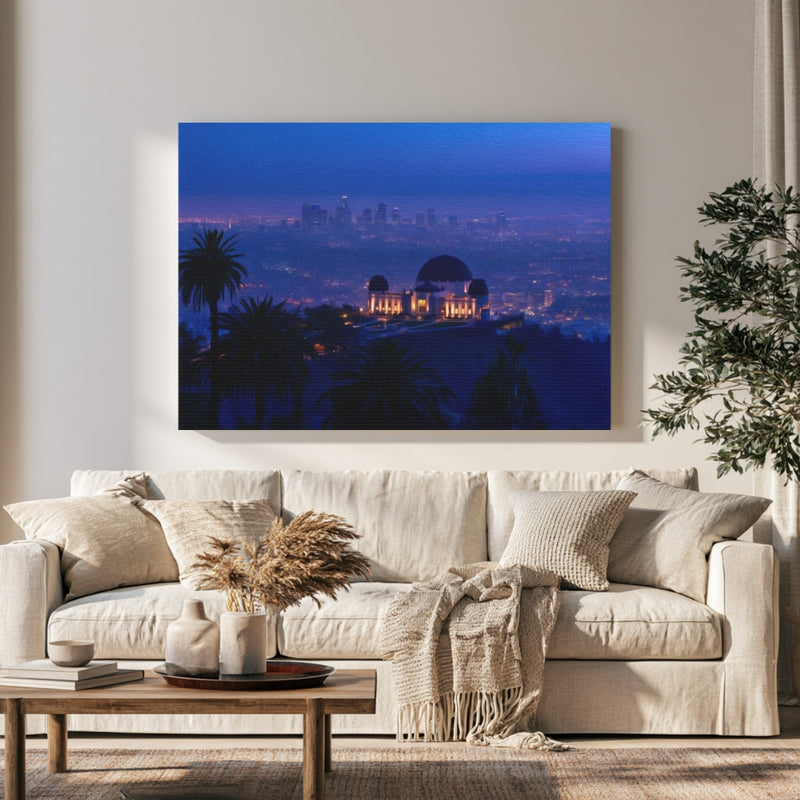 Griffith Observatory City Twilight — Los Angeles, California, view 1