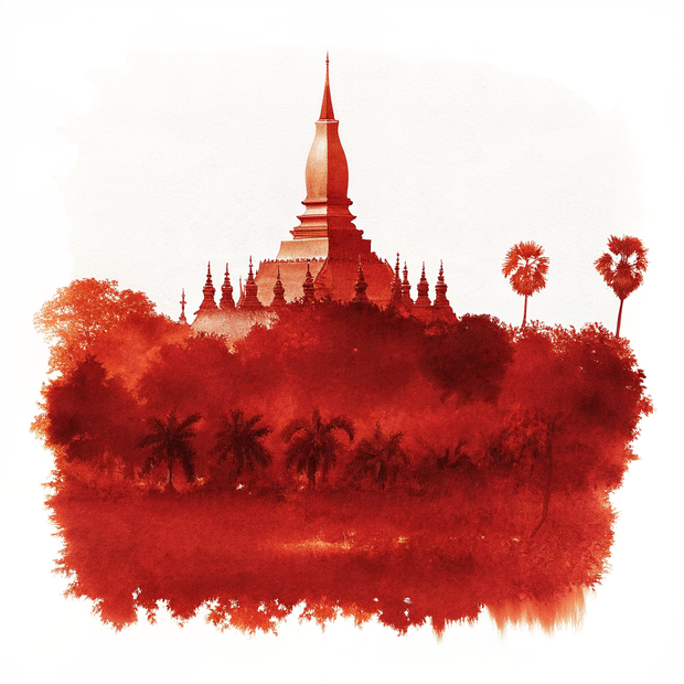 Luang Prabang watercolor