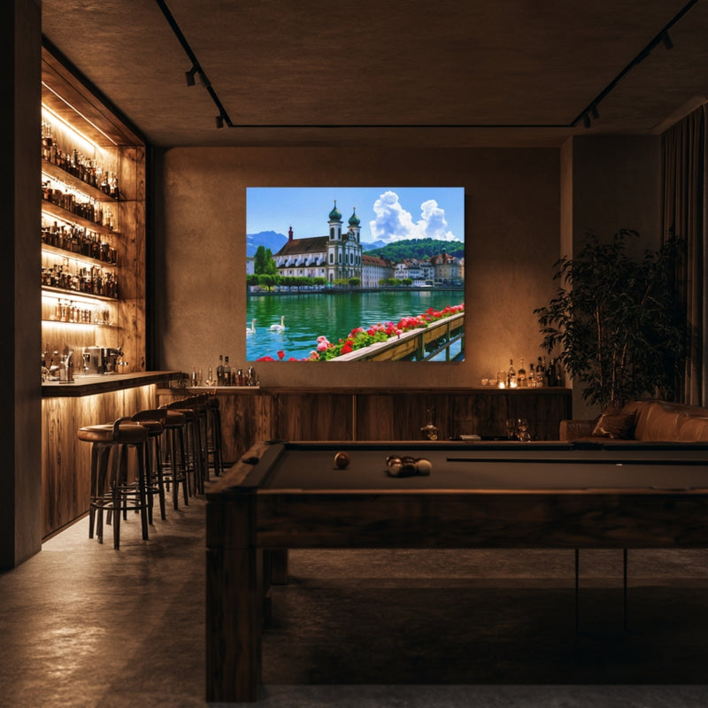 Jesuit Church Lucerne Waterfront — Lucerne, Switzerland, view 7