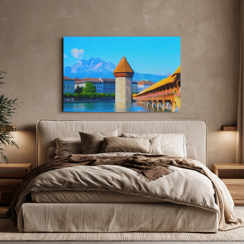 Chapel Bridge Water Tower — Lucerne, Switzerland, view 6