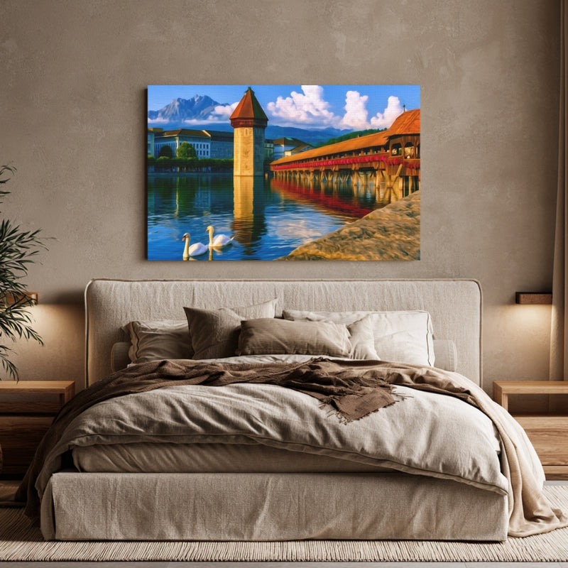 Chapel Bridge Water Tower — Lucerne, Switzerland, view 6