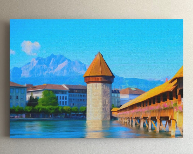 Chapel Bridge Water Tower — Lucerne, Switzerland